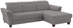 Premium collection by Home affaire Ecksofa »Solvei«, mit Recamierenabschluss und Sitztiefenverstellung. Wahlweise auch mit Kopfteilverstellung und Bettfunktion, Federkern