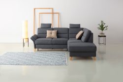 Home affaire Ecksofa »Westerland«, Federkern-Polsterung, wahlweise mit Bettfunktion, Bettkasten und Armlehnverstellung