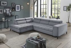exxpo - sofa fashion Ecksofa, Steppung im Sitzbereich, Wahlweise mit Bettfunktion und Bettkasten, inklusive 5 verstellbaren Kopfstützen
