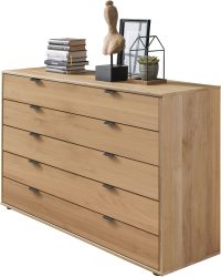 WIEMANN Schubkastenkommode »Cardiff Sideboard, Wäscheschrank, teilmassiv Erle, mit Schubladen« Glas- oder Massivholzfront, verschiedene Breiten, MADE IN GERMANY, Schubkästen inklusive Selbsteinzug und Dämpfung