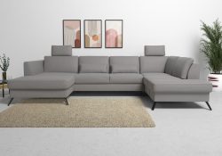 sit&more Wohnlandschaft, inklusive Sitztiefenverstellung, wahlweise mit Bettfunktion, 15cm hoch