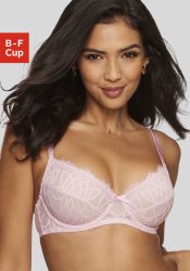 LASCANA Bügel-BH »Cara«, mit femininer Spitze, anteilig aus recyceltem Material, Dessous
