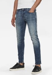 G-Star 3301 slim fit jeans in medium aged-Blue
