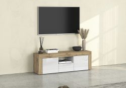 INOSIGN Lowboard »CHRONOS Breite 155 cm mit 2 Türen, 1 Schublade,1 offenes Fach«, (1 St.), TV-Board, Sideboard niedrig, Grifflos mit Push to Open 'Made in Italy'