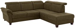 Premium collection by Home affaire Ecksofa »Solvei«, mit Ottomanenabschluss und Sitztiefenverstellung, wahlweise auch mit Kopfteilverstellung und Bettfunktion, Federkern