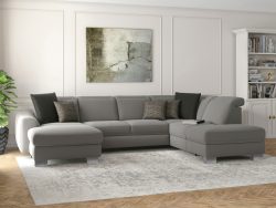 sit&more Wohnlandschaft »Durness«, mit Federkern und hochwertigen Edelstahlfüssen, wahlweise mit Kopfteilverstellung, optional mit Bettfunktion und Stauraum