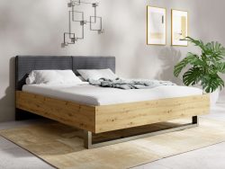 Home affaire Polsterbett »Bett Loreto, Masse: B/T/H 185,5/211/98 cm«, Bett 180x200 cm mit gepolstertem Kopfteil