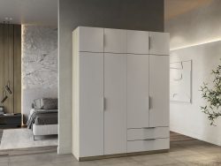 Demeyere GROUP Drehtürenschrank »Kinderkleiderschrank, 4 grosse Türen,4 kleine Türen, 2 Schubladen«, Breite ca. 157cm,Höhe ca. 200cm,viel Stauraum,mit Innenaustattung