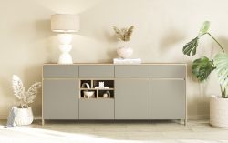 Home affaire Sideboard »Stranda, moderner Schrank, Kommode im Scandi-Style, 198 cm breit«, elegante Rahmenoptik, ausreichend Stauraum, vielseitig einsetzbar