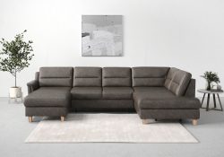 sit&more Wohnlandschaft »Farö«, inklusive Federkern, mit naturfarbenen Füssen, wahlweise mit Bettfunktion und Bettkasten