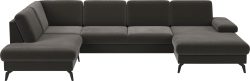 sit&more Wohnlandschaft »Morris U-Form inkl. Sitztiefenverstellung«, wahlweise mit Bettfunktion, Bettkasten und Armteilverstellung