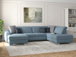 sit&more Wohnlandschaft »Durness«, mit Federkern und hochwertigen Edelstahlfüssen, wahlweise mit Kopfteilverstellung, optional mit Bettfunktion und Stauraum