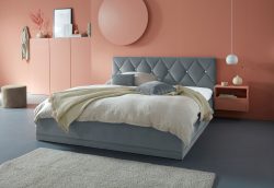 Westfalia Schlafkomfort Polsterbett »Adamas«, auch mit Bettkasten, Knopfheftung mit Strasssteinen