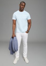 DELMAO T-Shirt Kurzarm, mit coolem Print, Rundhalsausschnitt, aus 100% Baumwolle