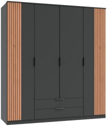 Wimex Drehtürenschrank »Lübeck«, Akustiklamellen Optik, ohne Spiegel, 135 oder 180cm breit