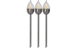 Star Trading - Solarleuchte OLYMPUS - silber - 6/6/40 cm