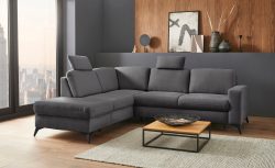 Places of Style Ecksofa »Lolland«, Wahlweise mit Bettfunktion und Stauraum, Federkern, auch mit abwischbarem Bezug
