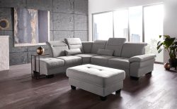 Places of Style Ecksofa »Cornwall«, incl. Sitztiefenverstellung, wahlweise mit Bettfunktion und Kopfteilverstellung
