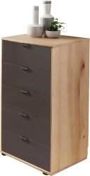 WIEMANN Schubkastenkommode »Cardiff Sideboard, Wäscheschrank, teilmassiv Bianco-Eiche, Schubladen« Glas- oder Massivholzfront, verschiedene Breiten, MADE IN GERMANY, Schubkästen inklusive Selbsteinzug und Dämpfung