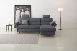 Home affaire Ecksofa »Westerland«, Federkern-Polsterung, wahlweise mit Bettfunktion, Bettkasten und Armlehnverstellung