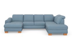 sit&more Wohnlandschaft »Durness«, mit Federkern und hochwertigen Massivholzfüssen, wahlweise mit Kopfteilverstellung, optional mit Bettfunktion und Stauraum