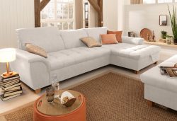 Home affaire Ecksofa »Lyla«, mit Recamiere, wahlweise mit Rückenfunktion und zusätzlich mit Bett + Bettkasten