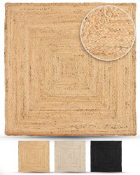 carpetfine Teppich »Nele«, rechteckig, 6 mm Höhe, Wendeteppich 100% Jute in rechteckig und quadratisch, Wohnzimmer