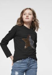 KIDSWORLD Langarmshirt »STERN«, mit Wendepailletten-Stern