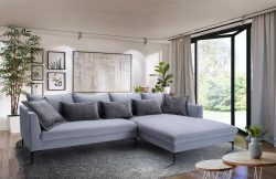 exxpo - sofa fashion Ecksofa »Piazza, elegant und edel, Designsofa mit tollem Sitzkomfort,«, (2 St.), Longchair Ecke in hochwertiger Verarbeitung, Stellmasse 321x187cm