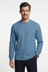 HUGO Blue Langarmshirt »Nuwolo«, mit Logo-Badge
