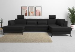 sit&more Wohnlandschaft, inklusive Sitztiefenverstellung, wahlweise mit Bettfunktion, 15cm hoch