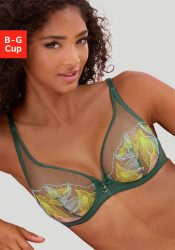 LASCANA Bügel-BH, mit hauchzarter Stickerei, transparente Unterwäsche