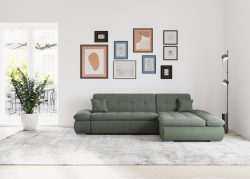 DOMO collection Ecksofa »Moric«, im XXL-Format, wahlweise mit Bettfunktion und Armlehnenverstellung, inklusive loser Zierkissen, frei im Raum stellbar