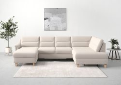 sit&more Wohnlandschaft »Farö«, inklusive Federkern, mit naturfarbenen Füssen, wahlweise mit Bettfunktion und Bettkasten