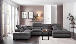 Home affaire Wohnlandschaft »Alberto«, XL, inklusive Kopfteilverstellung
