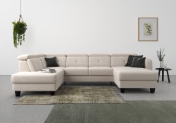 sit&more Wohnlandschaft »Bellucci«, inklusive Kopfteilverstellung und Federkern, wahlweise mit Bettfunktion und Bettkasten