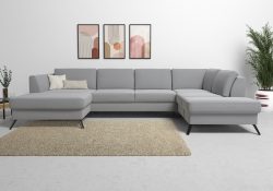 sit&more Wohnlandschaft, inklusive Sitztiefenverstellung, wahlweise mit Bettfunktion, 15cm hoch