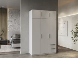 Drehtürenschrank ALICANTE weiss 3 Türen 2 Schubladen