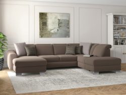 sit&more Wohnlandschaft »Durness«, mit Federkern und hochwertigen Edelstahlfüssen, wahlweise mit Kopfteilverstellung, optional mit Bettfunktion und Stauraum