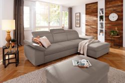 Home affaire Ecksofa »Mauritius«, mit Kopfteil- und Armlehnverstellung, wahlweise mit Bettfunktion und Bettkasten, auch Soft Clean-Bezug