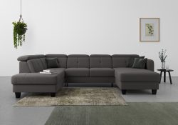 sit&more Wohnlandschaft »Bellucci«, inklusive Kopfteilverstellung und Federkern, wahlweise mit Bettfunktion und Bettkasten