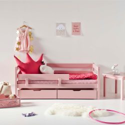 Hoppekids Einzelbett »ECO Comfort«, (Set), mit Rollrost in 8 Farben, wahlweise mit Matratze und Absturzsicherung