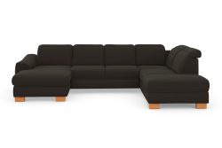 sit&more Wohnlandschaft »Durness«, mit Federkern und hochwertigen Massivholzfüssen, wahlweise mit Kopfteilverstellung, optional mit Bettfunktion und Stauraum