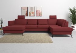 sit&more Wohnlandschaft, inklusive Sitztiefenverstellung, wahlweise mit Bettfunktion, 15cm hoch