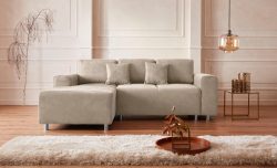 Guido Maria Kretschmer Home&Living Ecksofa »Györ«, wahlweise mit Bettfunktion und Bettkasten incl. 2 Zierkissen, democratichome Edition