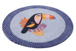 Esprit Kinderteppich »E-Toucan«, rund, 9 mm Höhe, besonders weich, Motiv Toucan