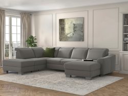 sit&more Wohnlandschaft »Durness«, mit Federkern und hochwertigen Edelstahlfüssen, wahlweise mit Kopfteilverstellung, optional mit Bettfunktion und Stauraum