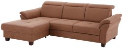 Premium collection by Home affaire Ecksofa »Solvei«, mit Recamierenabschluss und Sitztiefenverstellung. Wahlweise auch mit Kopfteilverstellung und Bettfunktion, Federkern