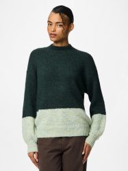 pieces Rundhalspullover »PCIVY LS O-NECK COLOR BLOCK KNIT PWP BC« Colorblock Design
