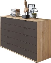 WIEMANN Schubkastenkommode »Cardiff Sideboard, Wäscheschrank, teilmassiv Erle, mit Schubladen« Glas- oder Massivholzfront, verschiedene Breiten, MADE IN GERMANY, Schubkästen inklusive Selbsteinzug und Dämpfung